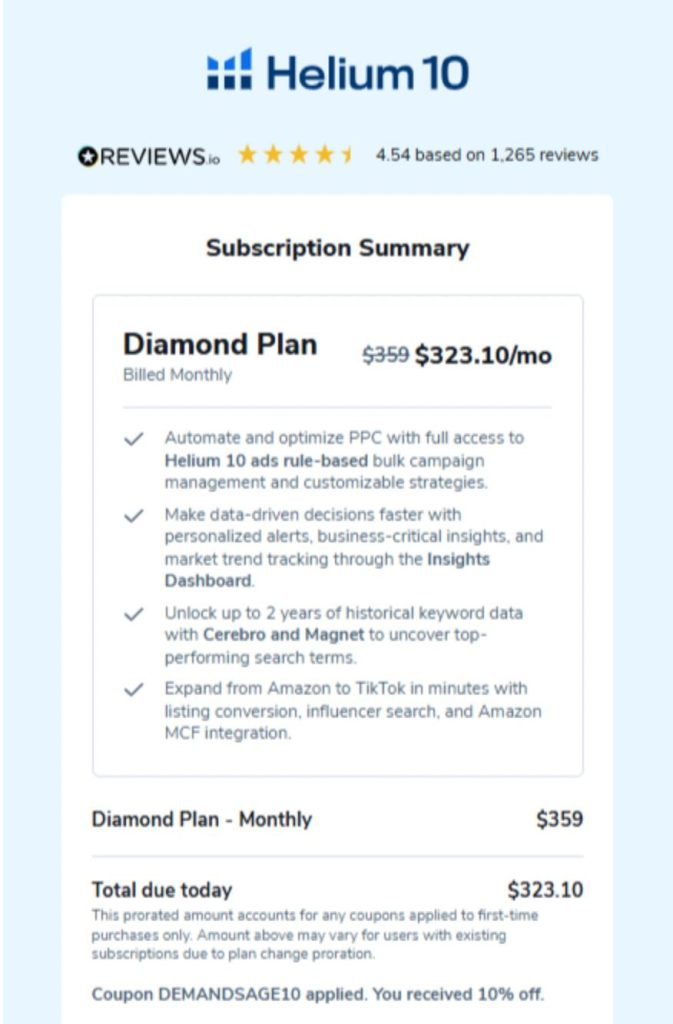 10% Discount on Diamond Plan